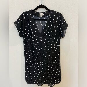a new day Black and White Polka Dot Dress
